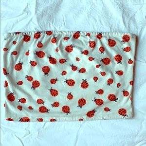 Ladybug print tube top